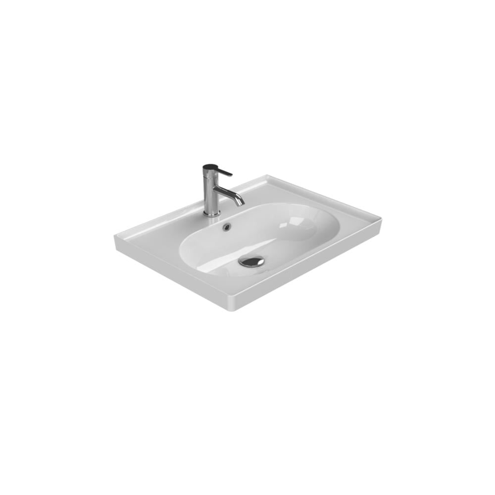 Turkuaz Cerastyle Arya Etajerli Lavabo 60X45Cm 043100-U resmi