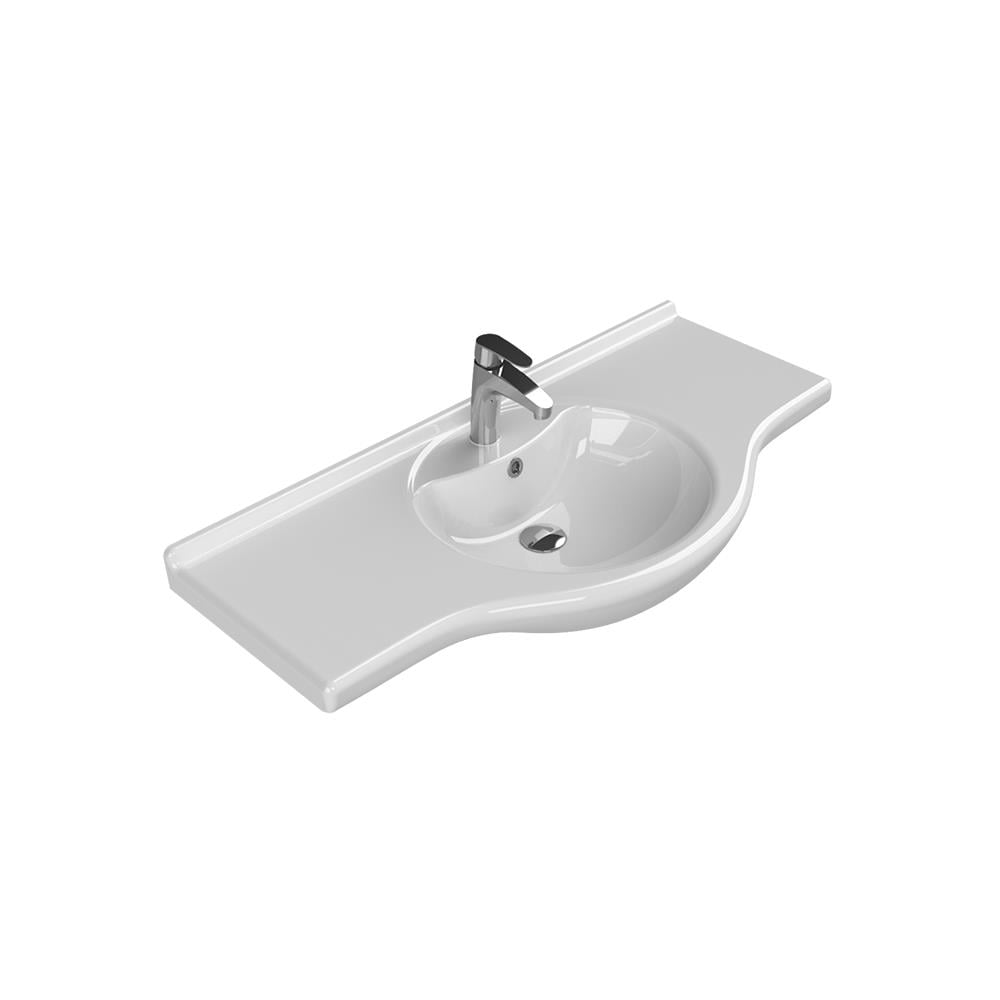 Turkuaz Cerastyle Nil Etajerli Lavabo 105X50Cm 066700-U resmi