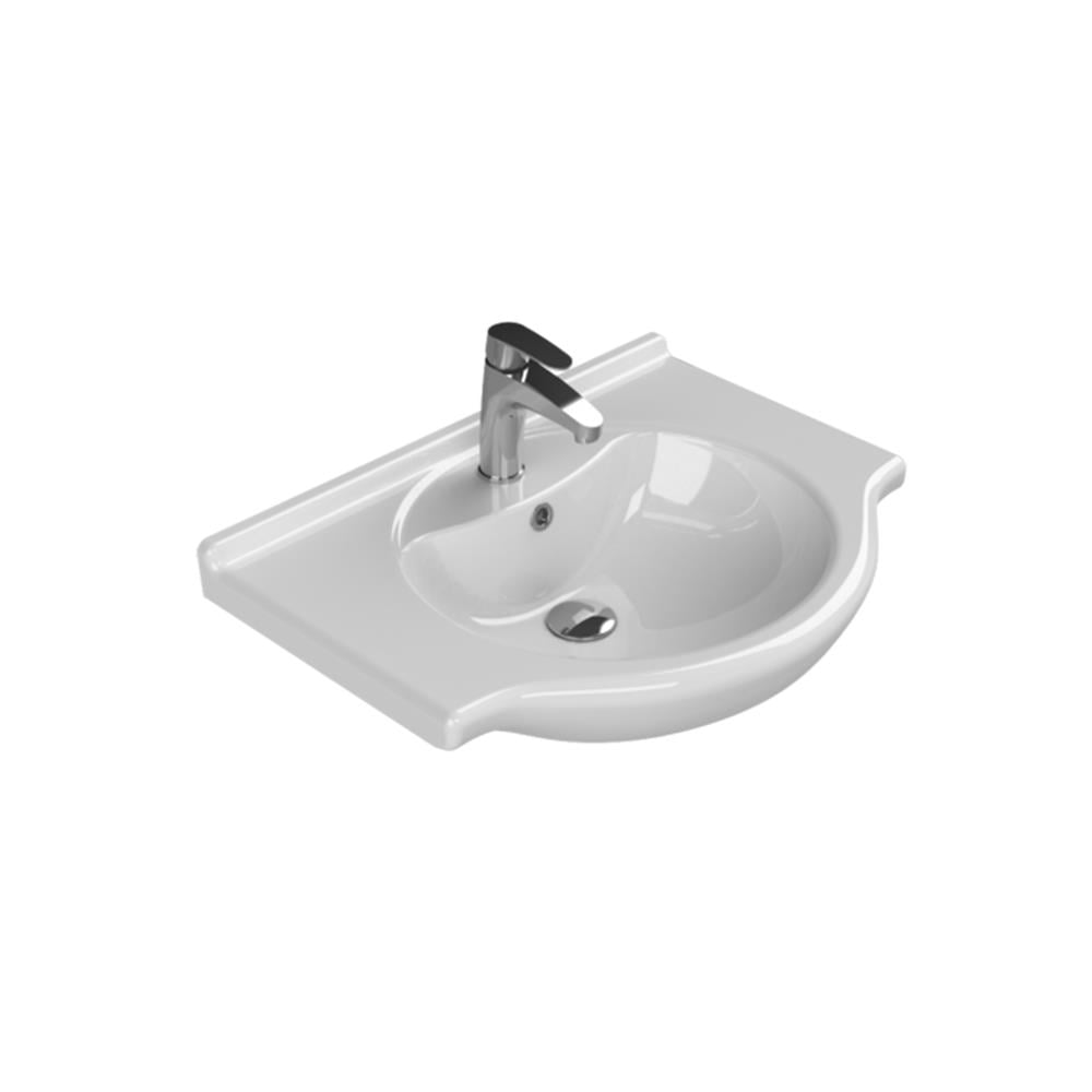 Turkuaz Cerastyle Nil Etajerli Lavabo 75X50 Cm 066400-U resmi