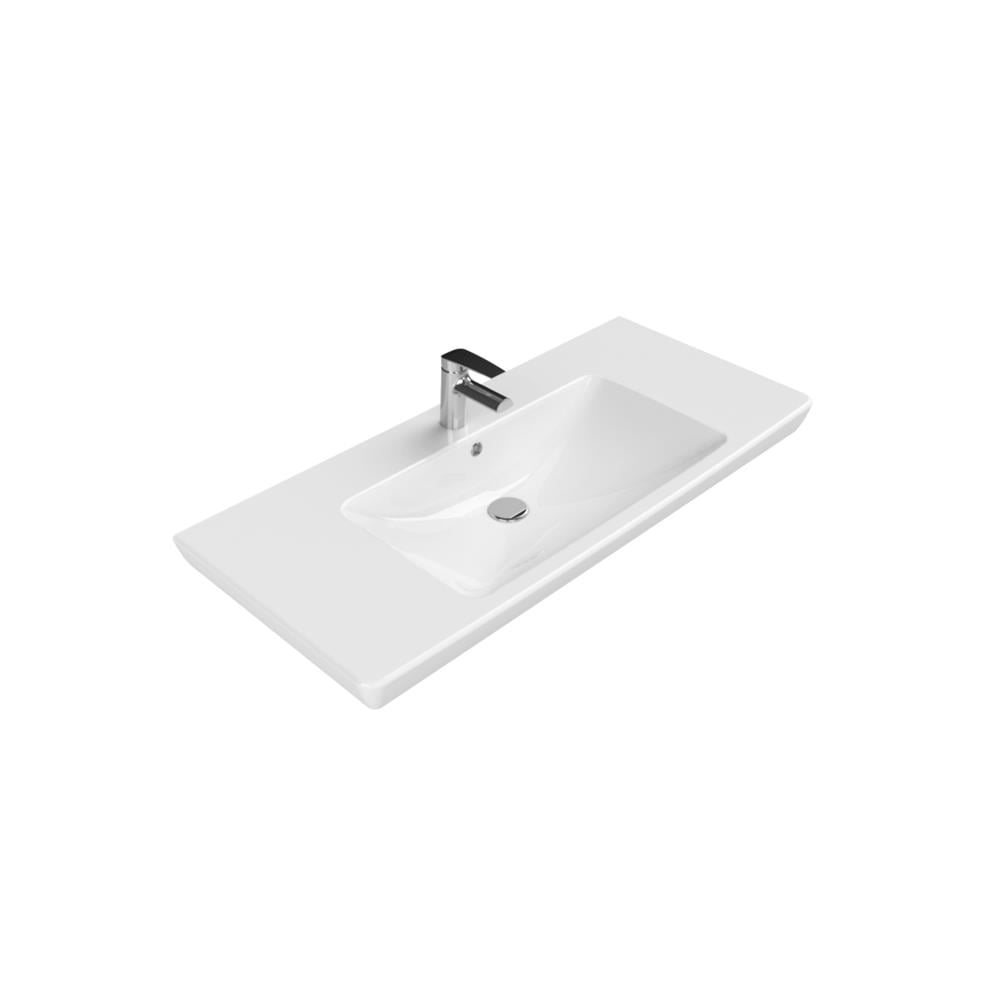Turkuaz Cerastyle Porto Etajerli Lavabo 105Cm 068600-U (Derinlik 48 Cm) resmi