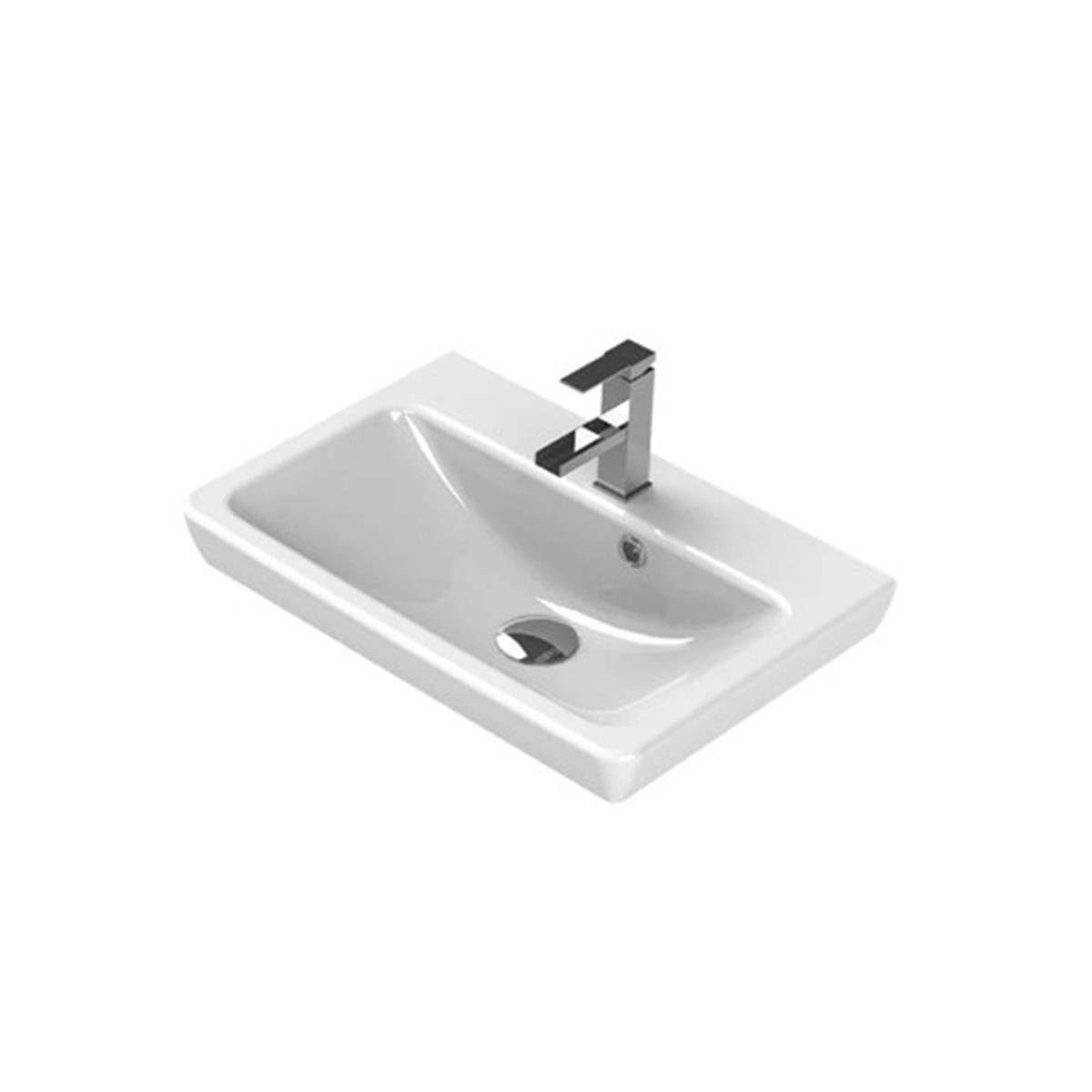 Turkuaz Cerastyle Porto Etajerli Lavabo 55Cm 068000-U (Derinlik 38 Cm) resmi