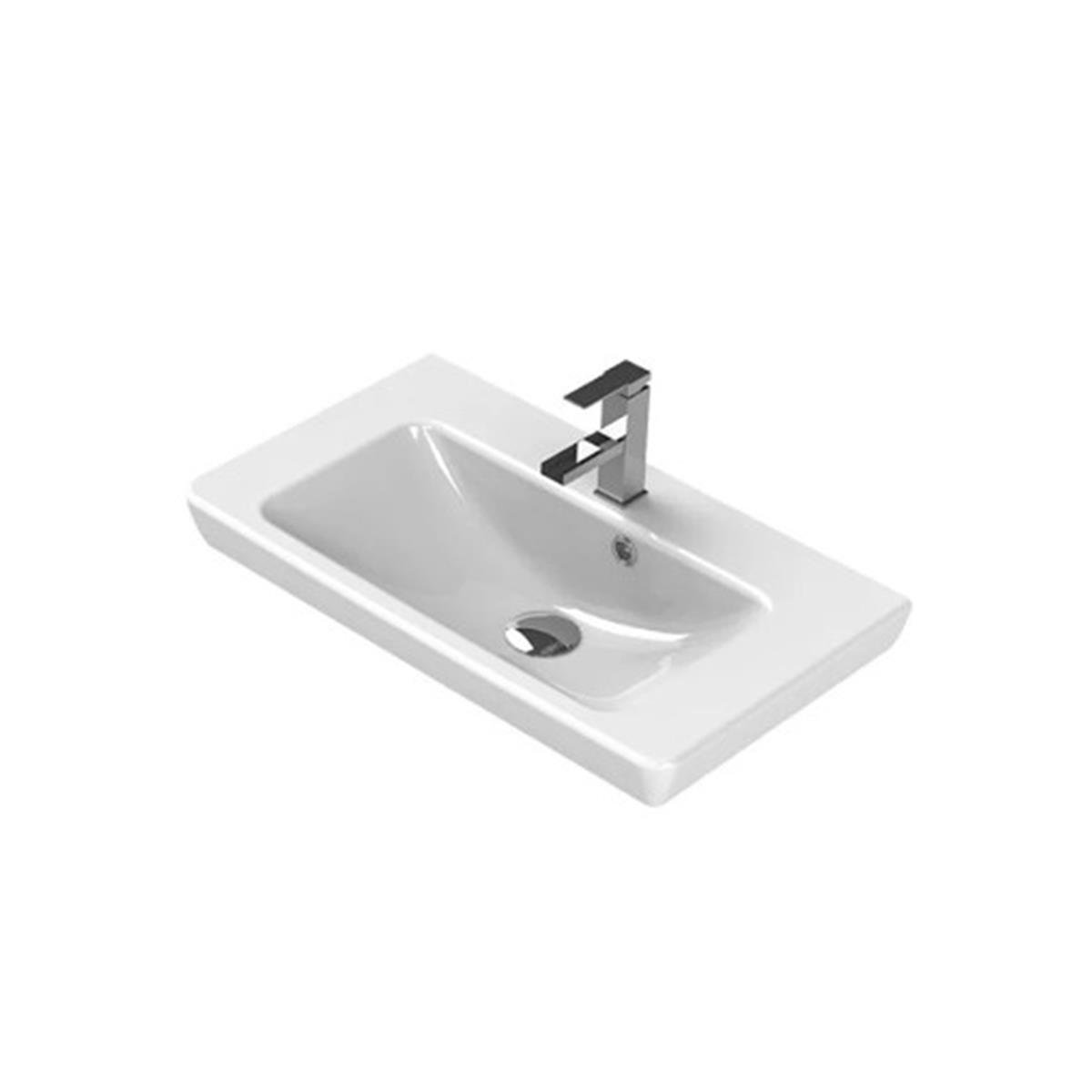 Turkuaz Cerastyle Porto Etajerli Lavabo 65Cm 068100-U (Derinlik 38 Cm) resmi