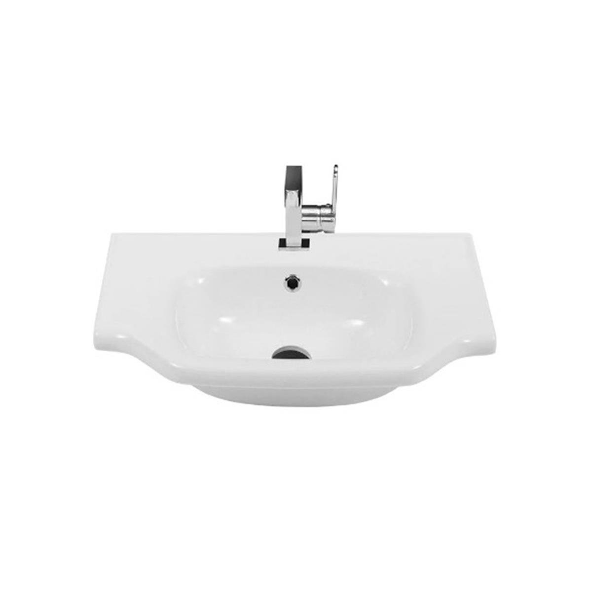 Turkuaz Cerastyle Yeni Klasik Etajerli Lavabo 55X48Cm 081100-U resmi