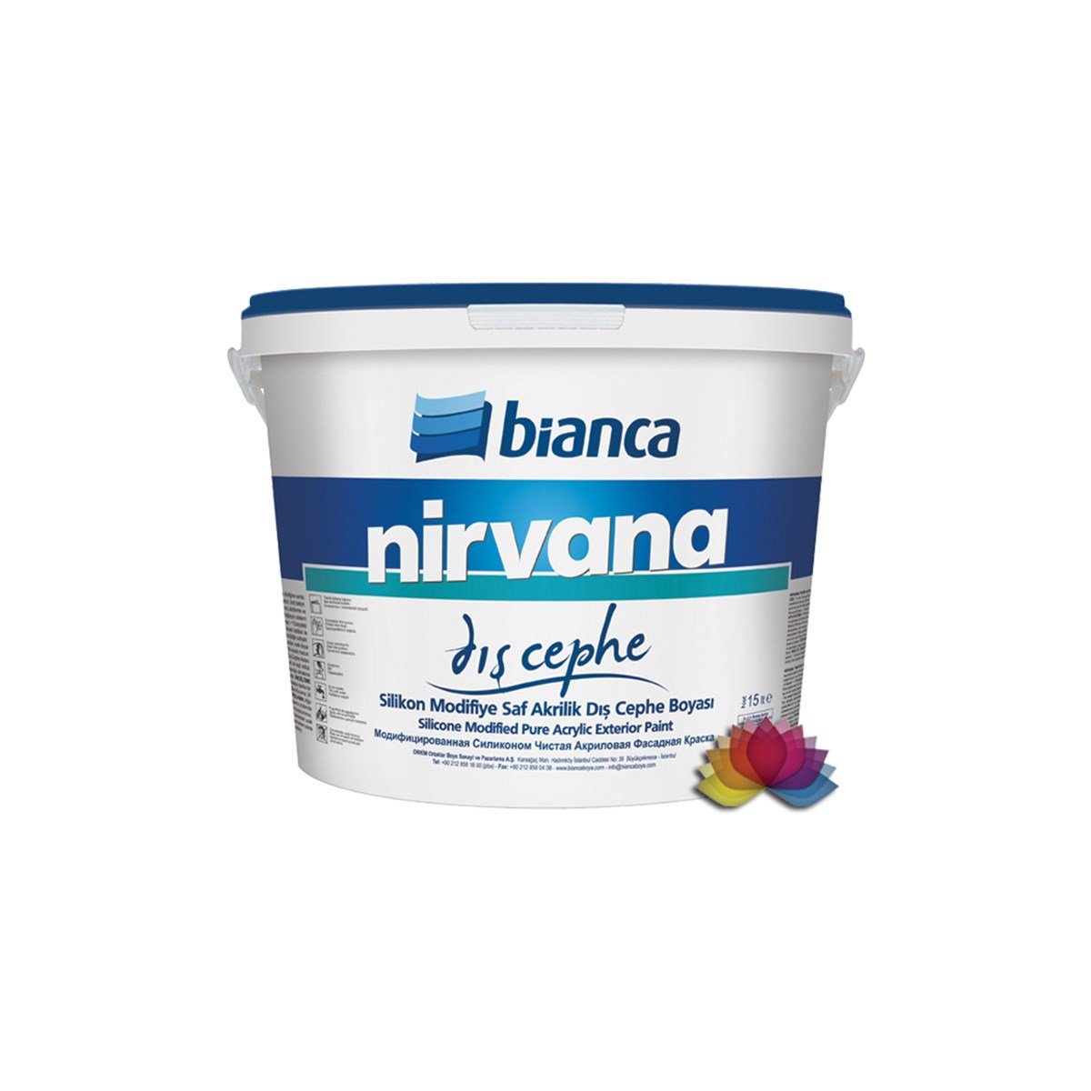 Bianca Nirvana Saf Akrilik Dış Cephe Boyası 15 Lt resmi