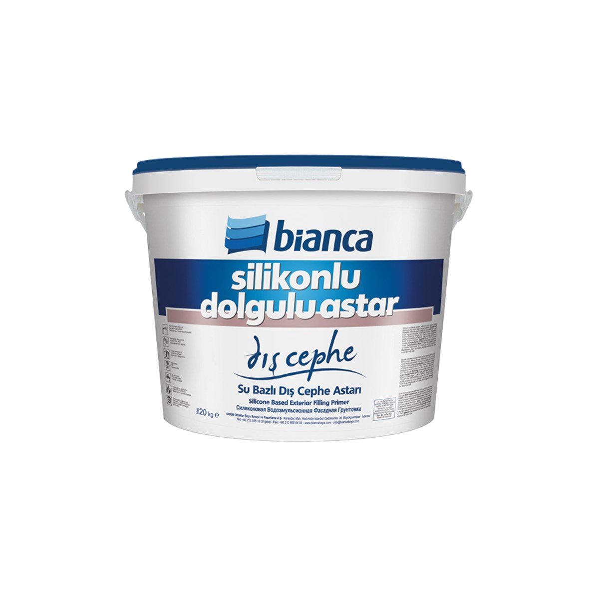 Bianca Silikonlu Dolgulu Dış Cephe Astarı 10 Kg Beyaz resmi