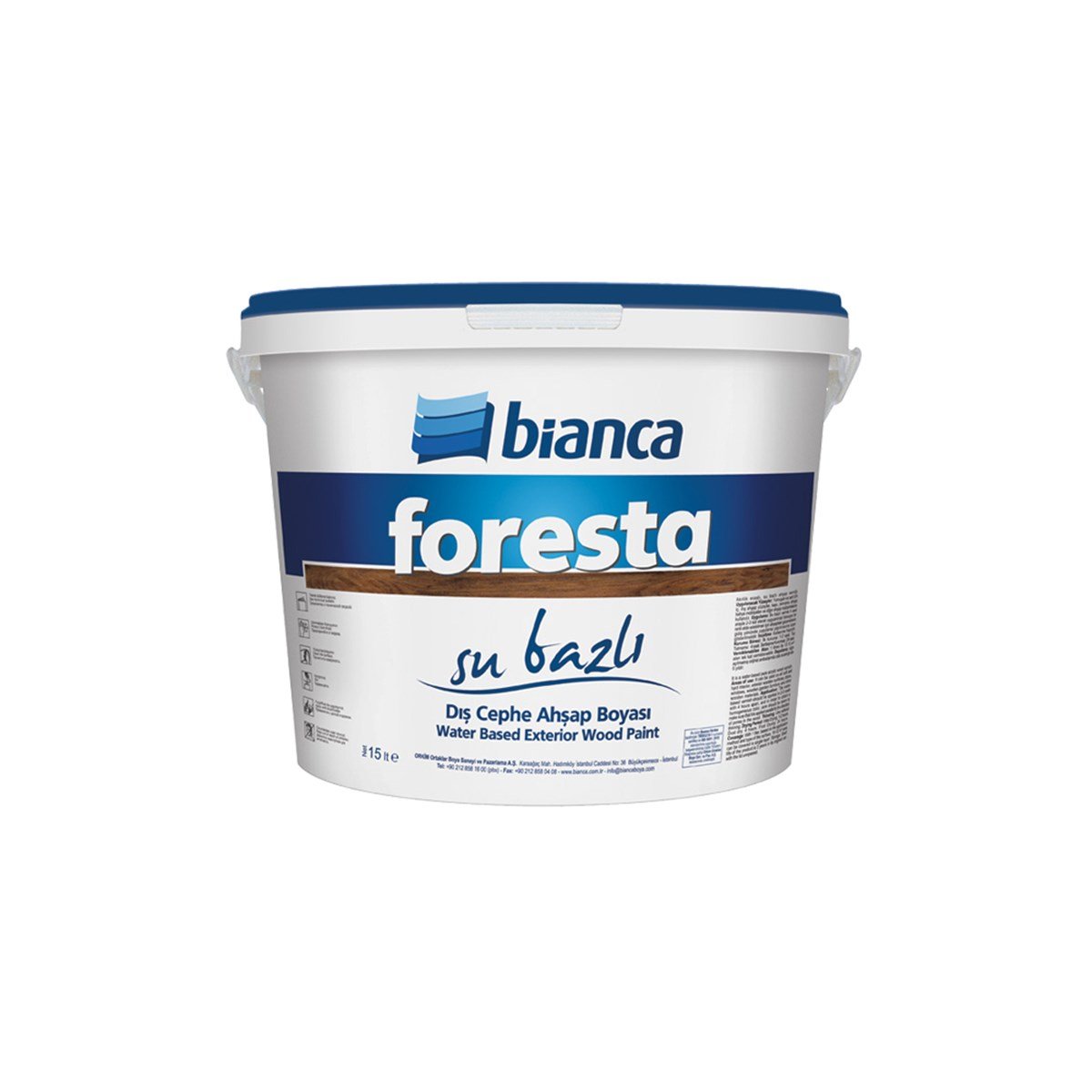 Bianca Foresta Su Bazlı Ahşap Boyası 15 Lt resmi