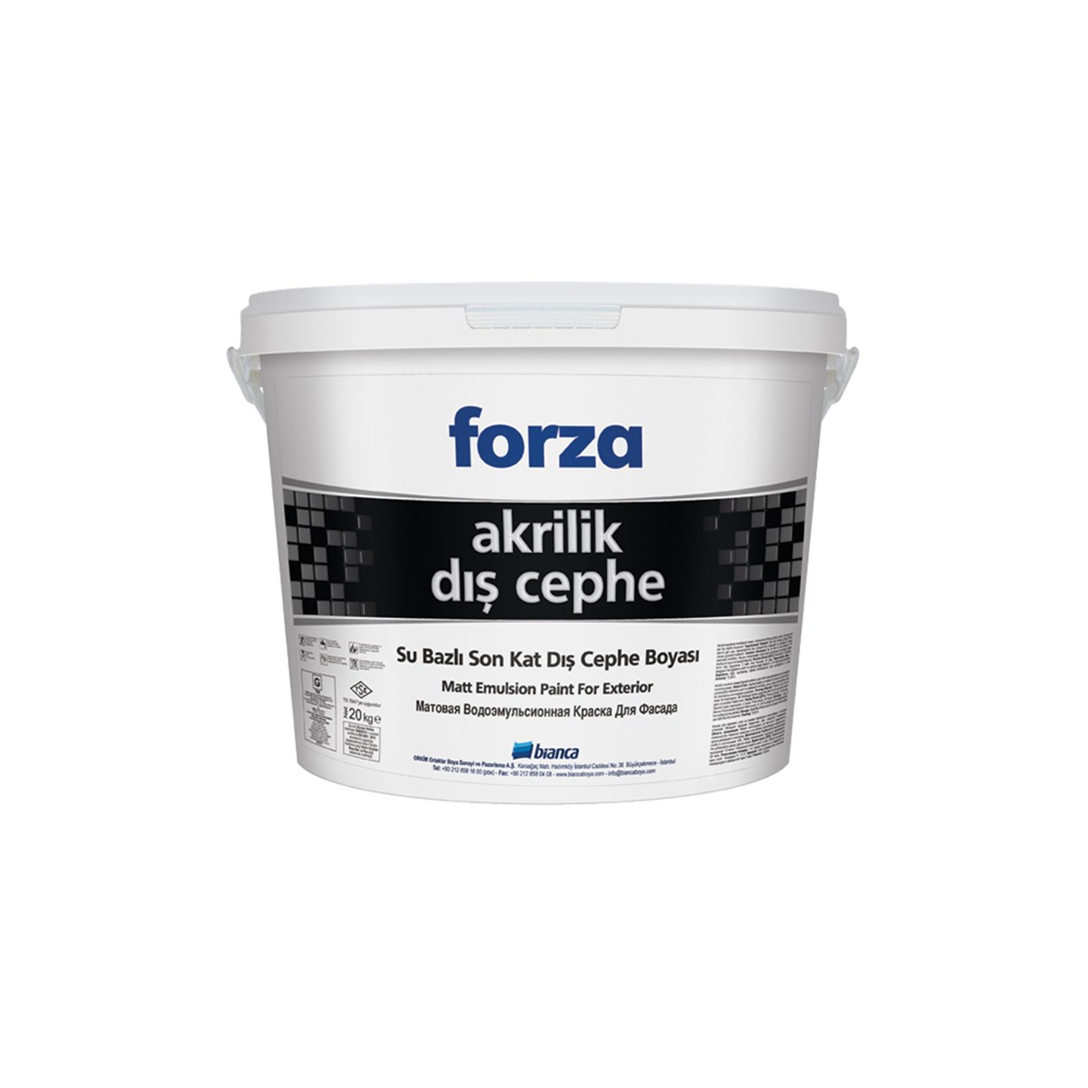 Bianca Forza Akrilik Dış Cephe Boyası 20 Kg resmi