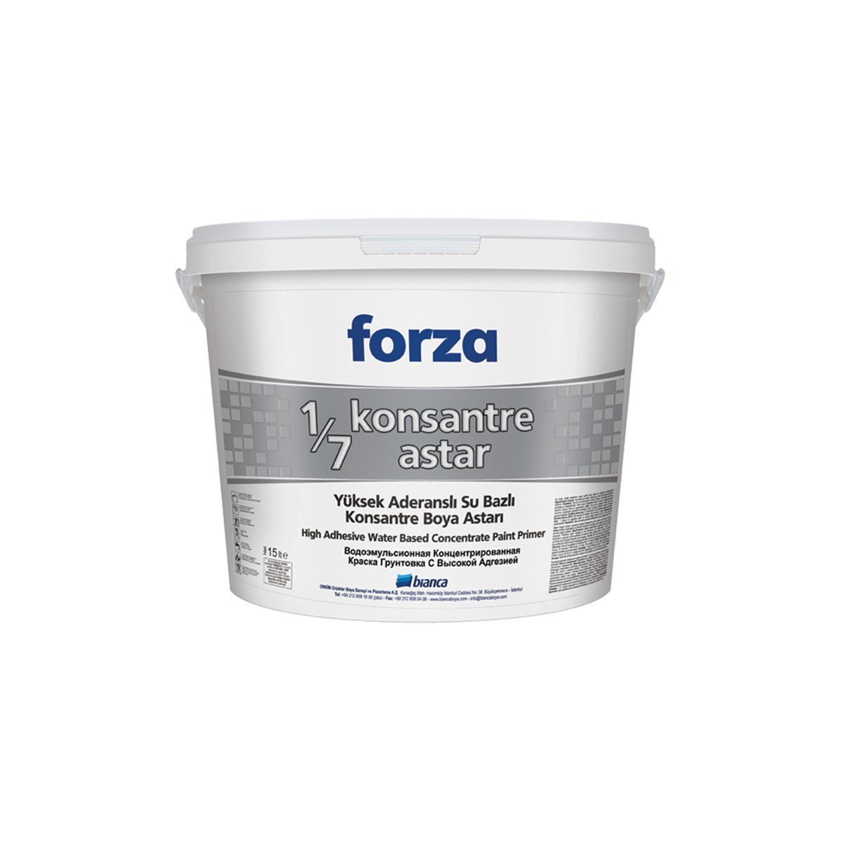 Bianca Forza 1/7 Konsantre İzolasyon Astarı 7,50 Lt Şeffaf resmi