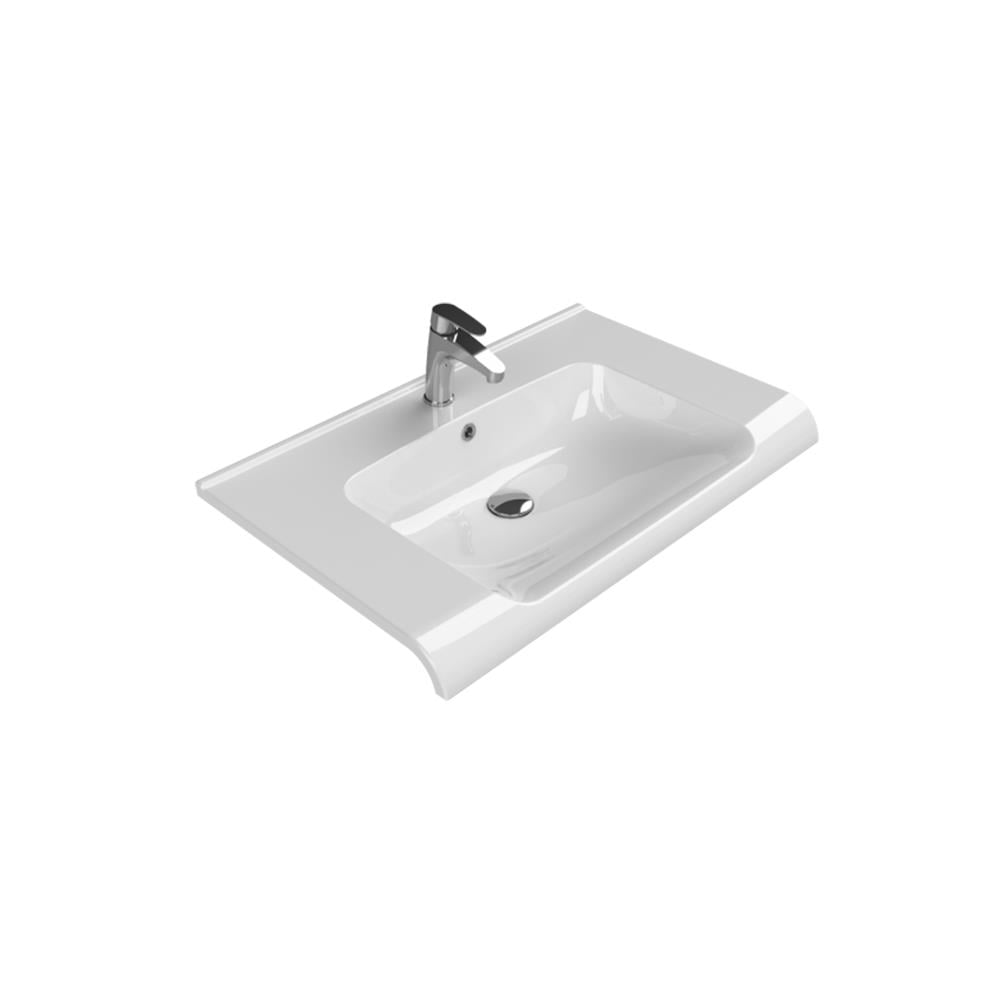 Turkuaz Cerastlye Anova Etajerli Lavabo 80X50Cm 090700-U resmi