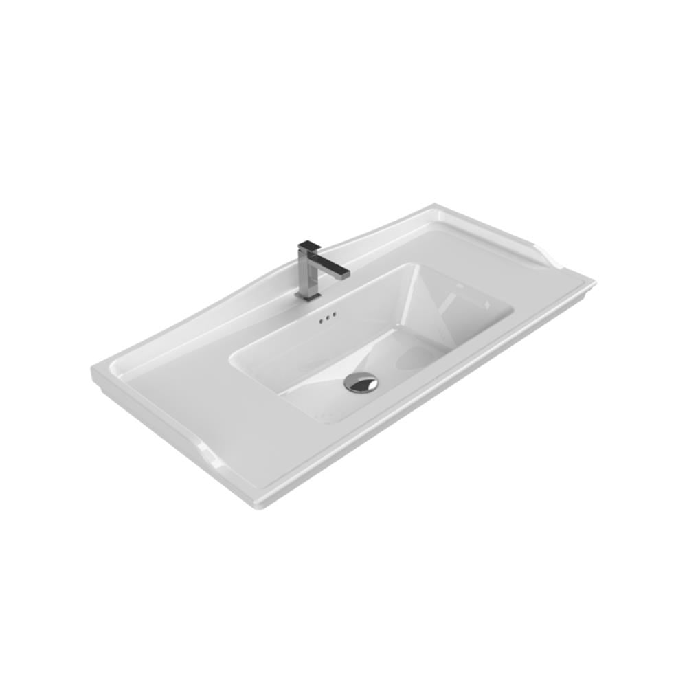 Turkuaz Cerastyle Kapadokya Etajerli Lavabo 100X48Cm 036500-U resmi