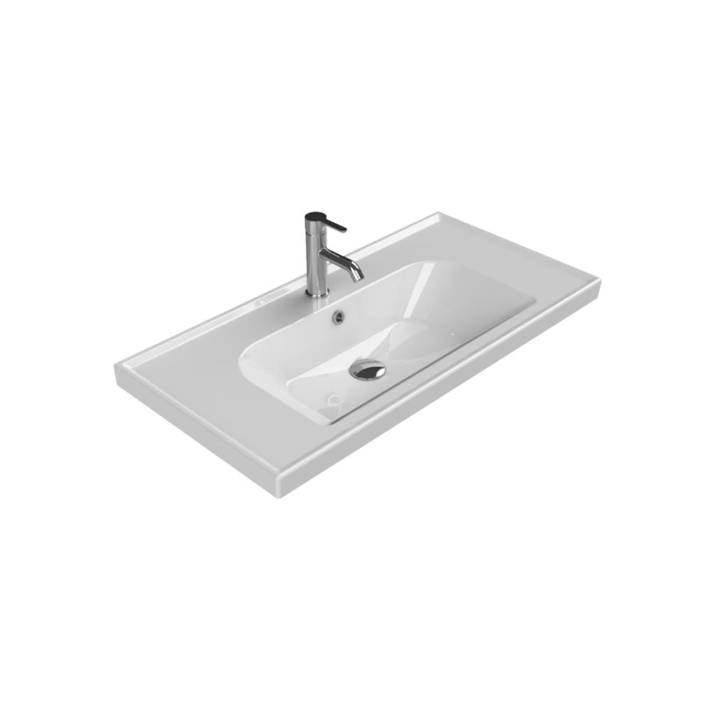 Turkuaz Cerastyle Frame Etajerli Lavabo 90X45Cm 031300-U resmi