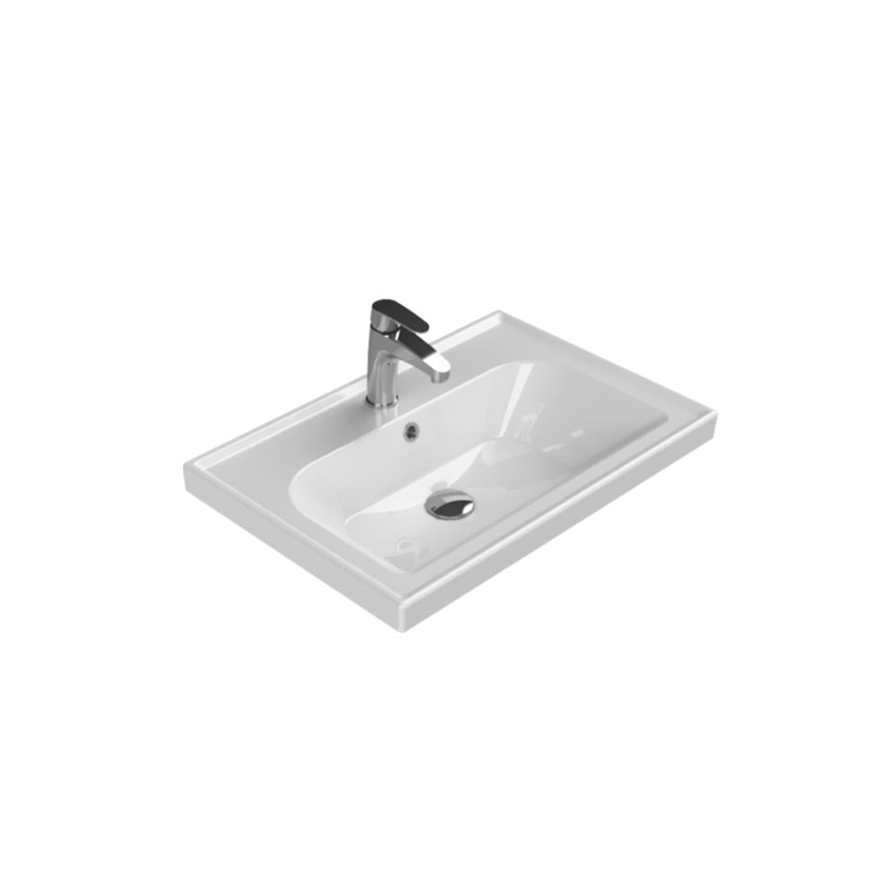 Turkuaz Cerastyle Frame Etajerli Lavabo 65X45Cm 030800-U resmi