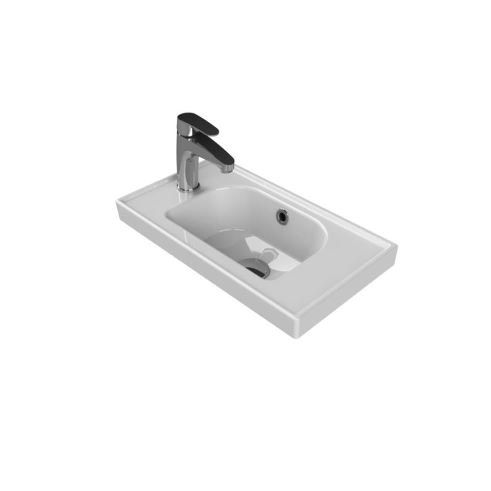 Turkuaz Cerastyle Frame Etajerli Lavabo 50X28Cm 001800-U (Soldan Batarya Delikli) resmi