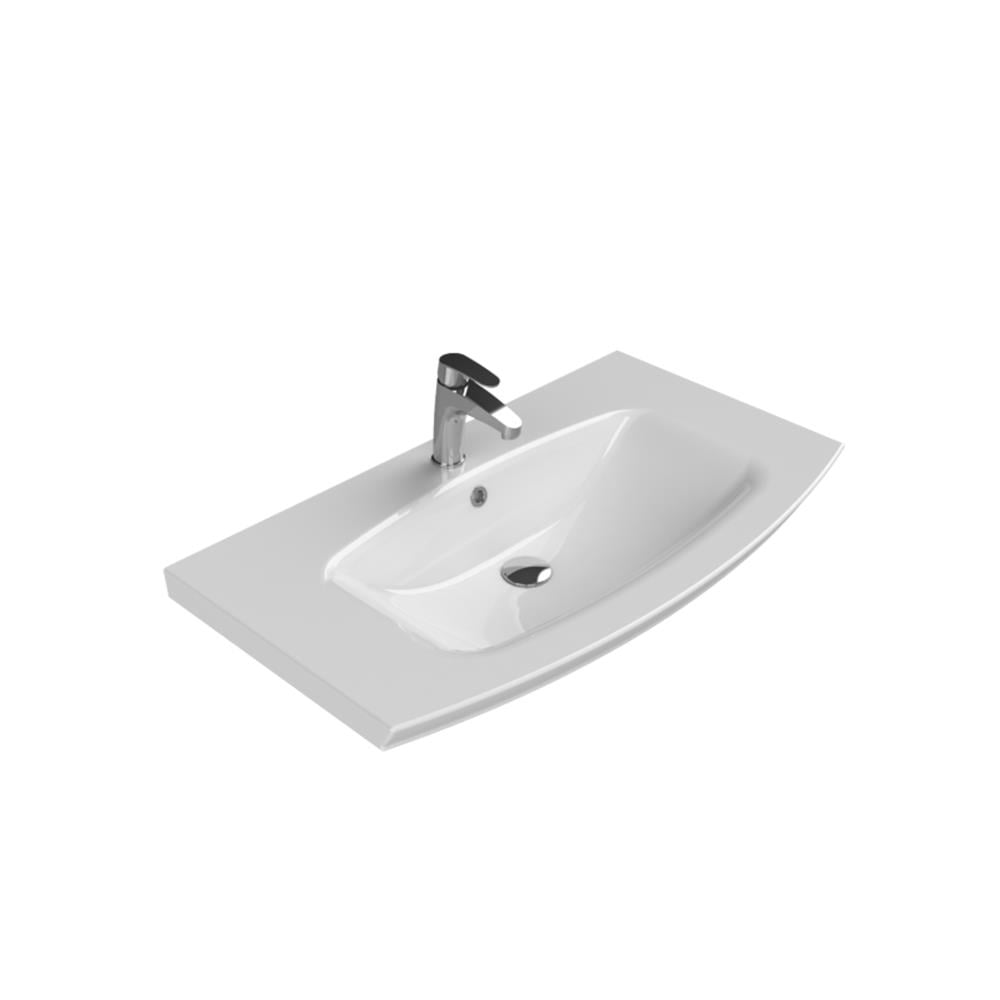 Turkuaz Cerastyle Plus Etajerli Lavabo 90X51Cm 090100-U resmi