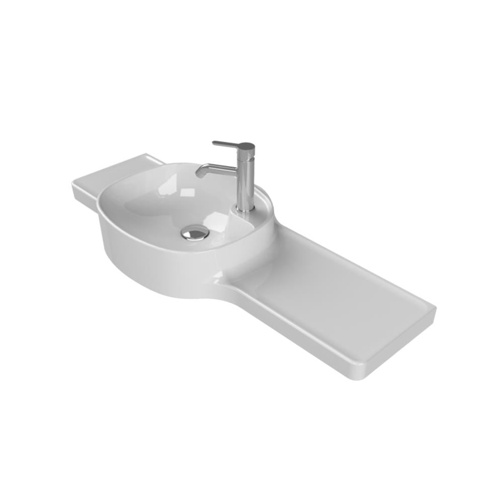 Turkuaz Cerastyle Harmony Etajerli Lavabo 100X37,5X26,4 Cm 044000-U (Soldan Hazneli) resmi