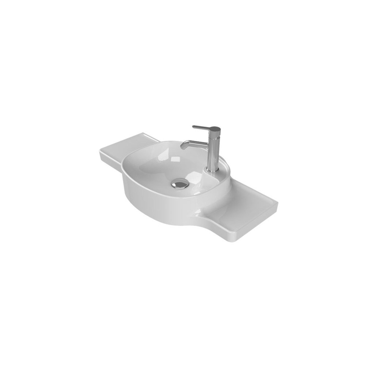 Turkuaz Cerastyle Harmony Etajerli Lavabo 80X37,5X26,4 Cm 043800-U resmi