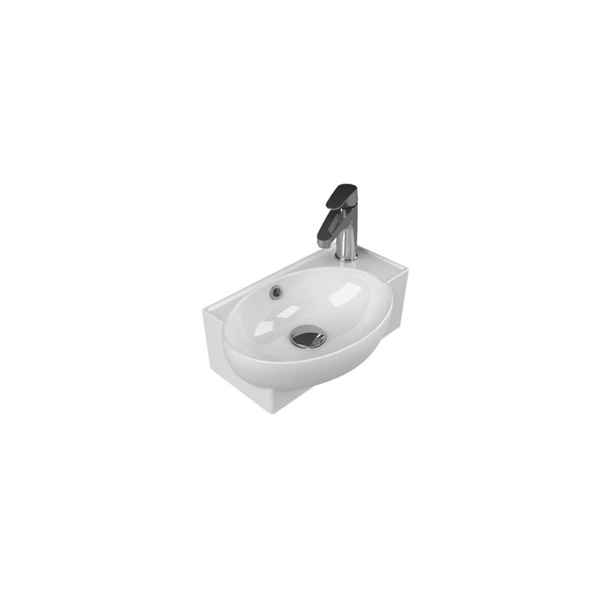 Turkuaz Cerastyle Mini Tezgah Üstü Lavabo 28X45Cm 001300-U resmi