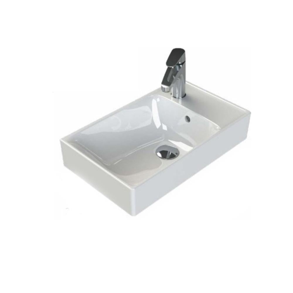 Turkuaz Cerastyle Sharp Etajerli Lavabo 50x30cm 044300-u resmi
