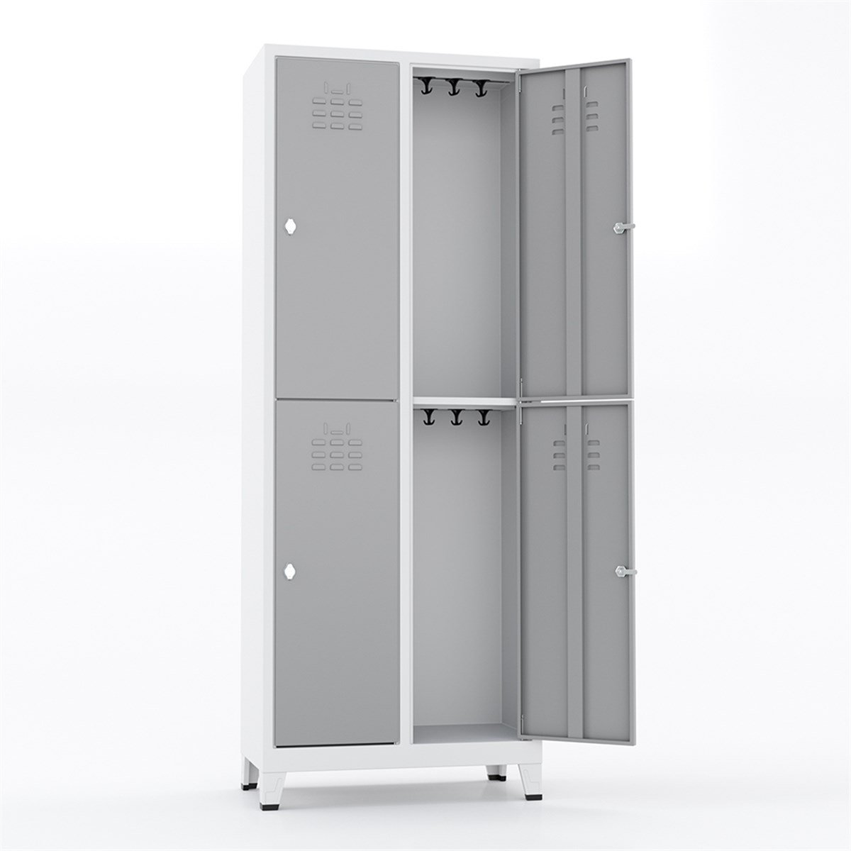 Usta Çelik Giyinme Dolabı Metal 4 Kapılı 79X40X198 U-S04 resmi