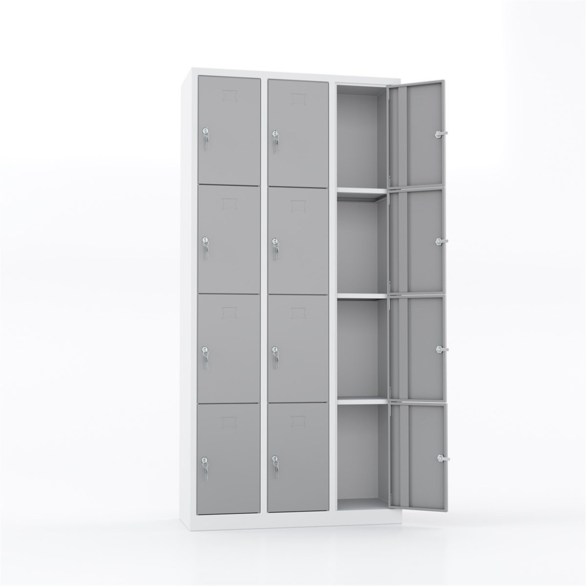 Usta Çelik Emanet Dolabı Metal 12 Gözlü 99X40X195 U-Gz012 resmi