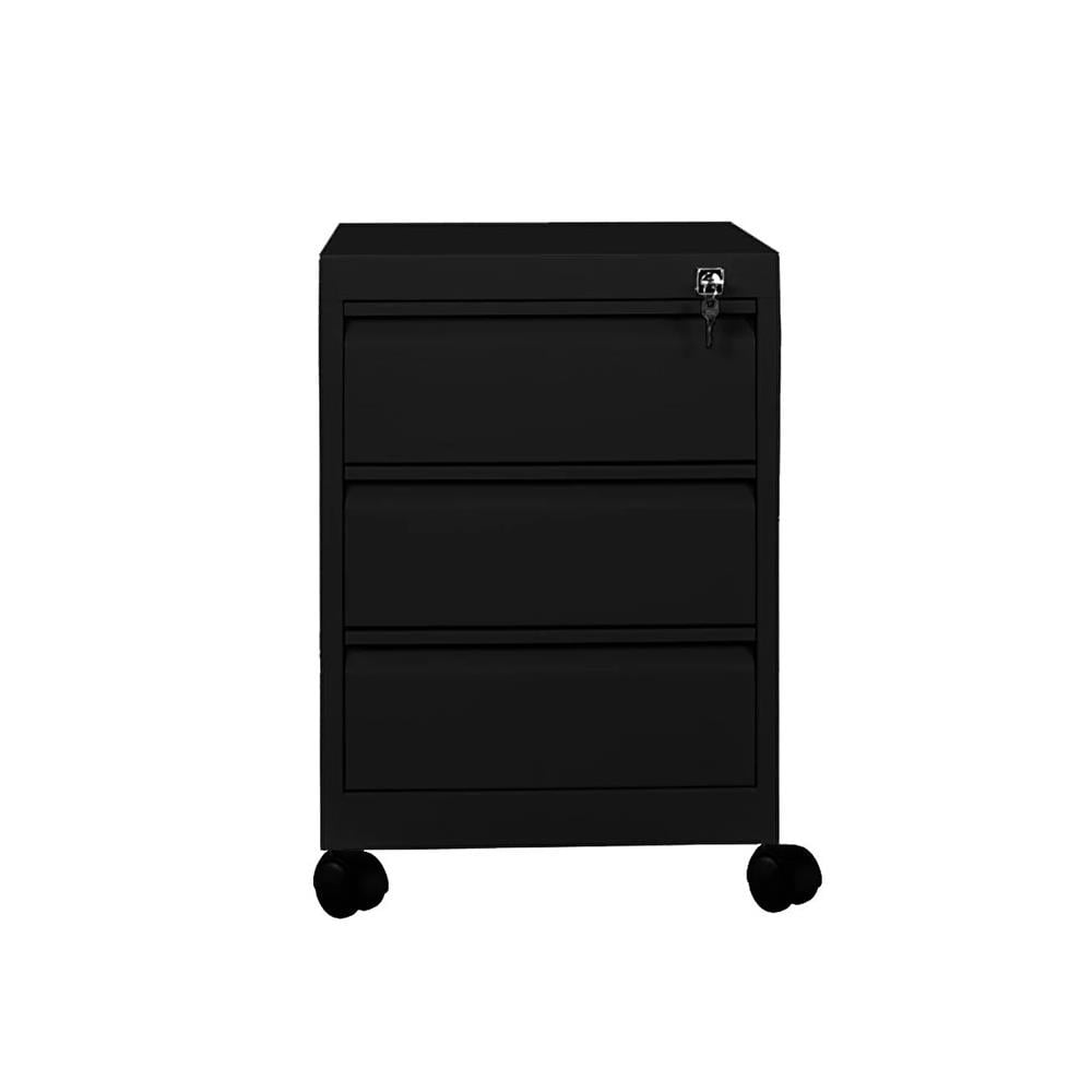 Usta Çelik Üç Çekmeceli Keson Siyah 40x50x52h resmi