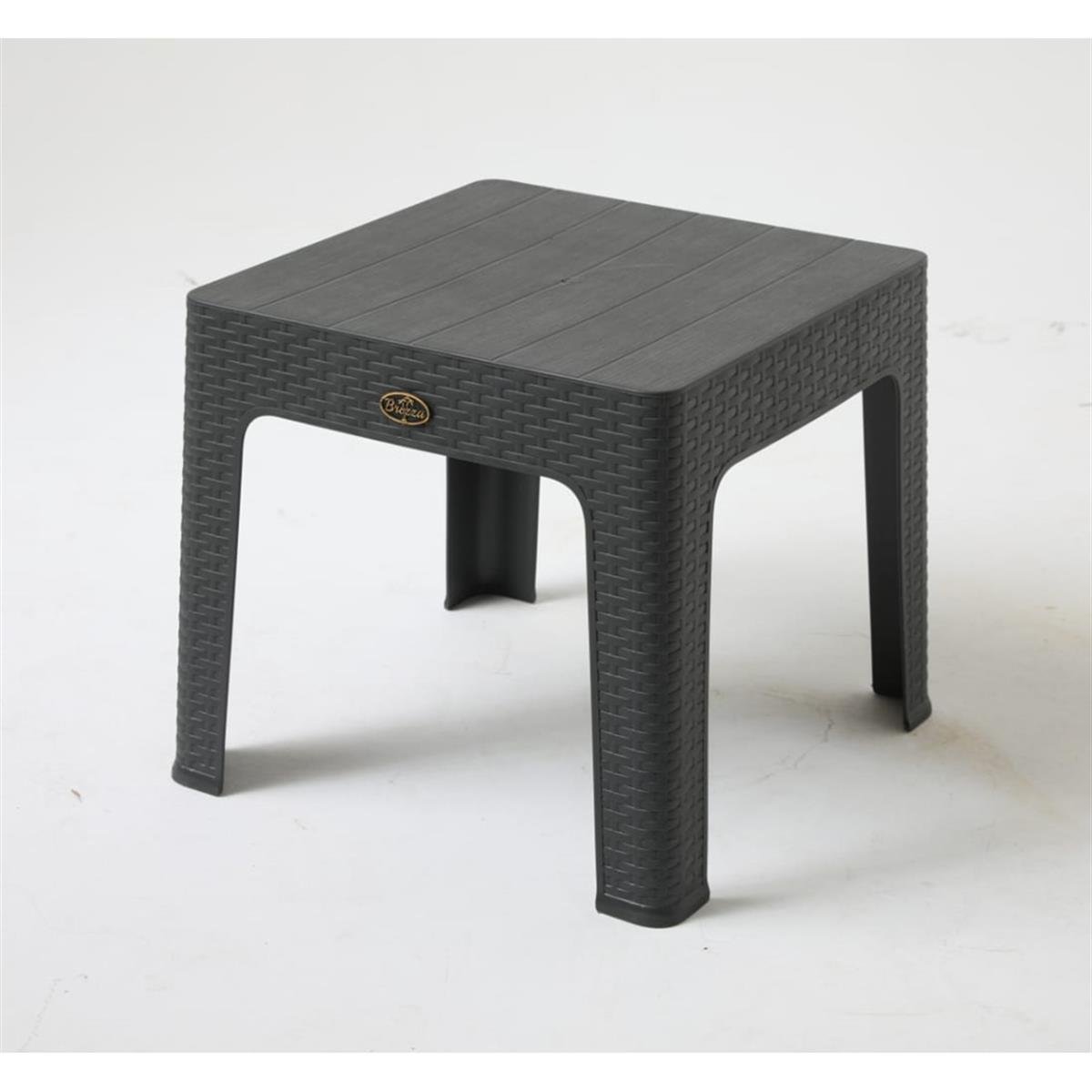 Brezza 2593 Rattan Sehpa 45x45 cm Antrasit resmi