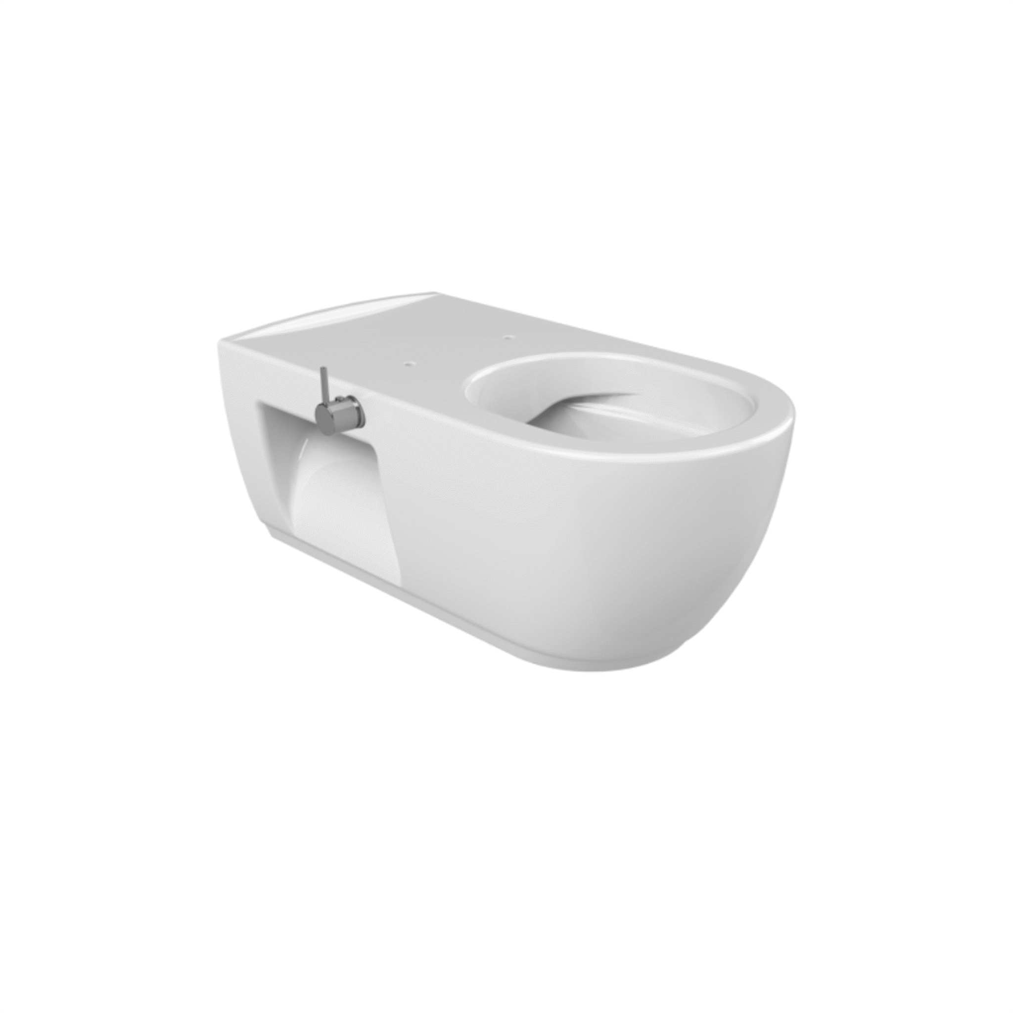 Turkuaz Cerastyle City Rimless Ara Musluklu Engelli Asma Klozet + Yavaş Kapanan Uf Kapak Set002072 (Soğuk Su) resmi