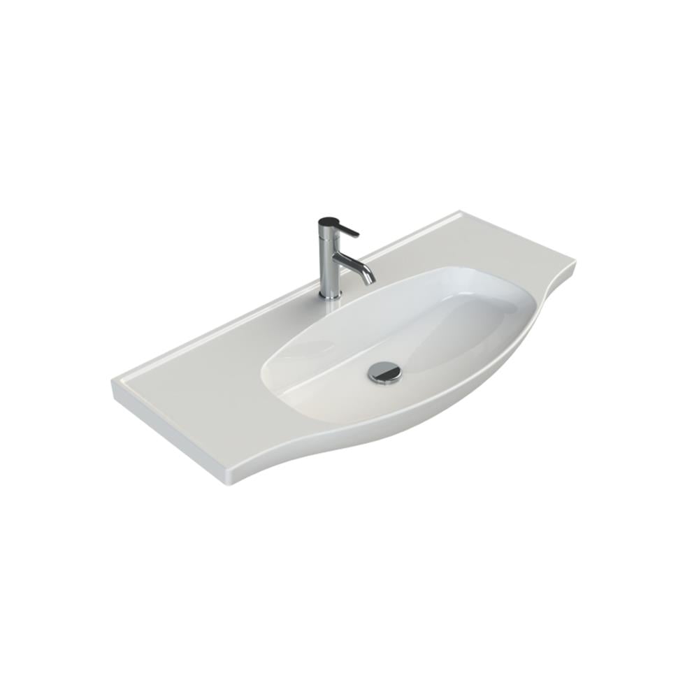 Turkuaz Cerastyle Lila Etajerli Lavabo 100x48cm 082600-U  VB018a32u003y01102 resmi