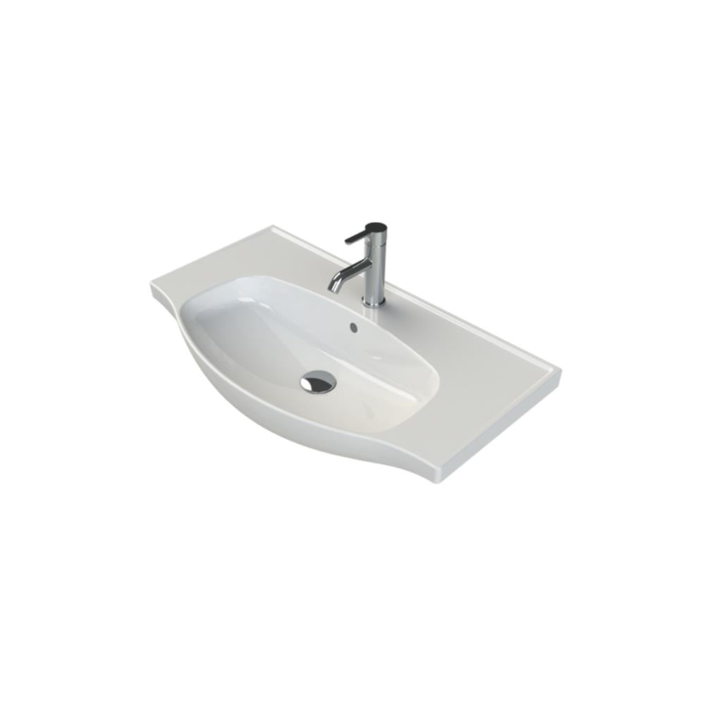 Turkuaz Cerastyle Lila Etajerli Lavabo 80x45cm 082400-U VB018m22u003y01102 resmi