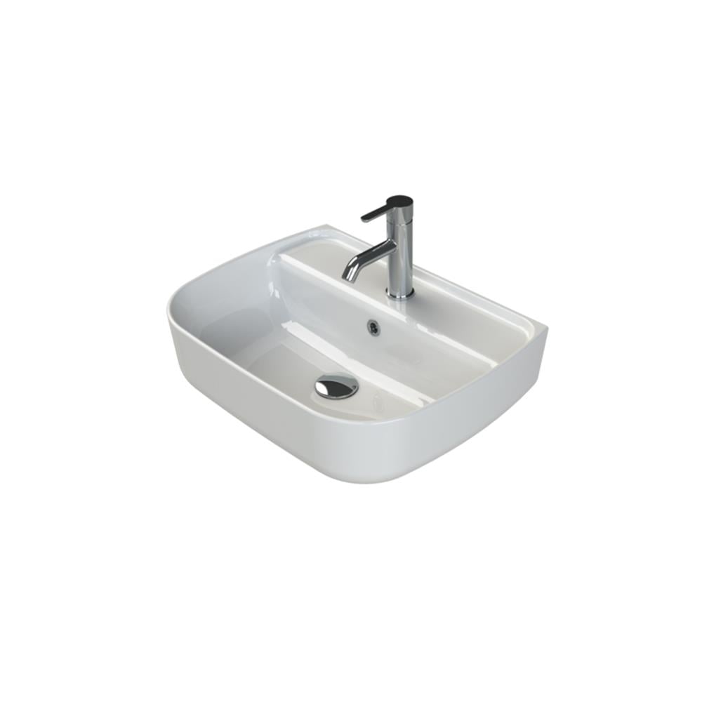 Turkuaz Cerastyle Aqua Tezgah Üstü Lavabo 55x42 Cm 078500-u resmi