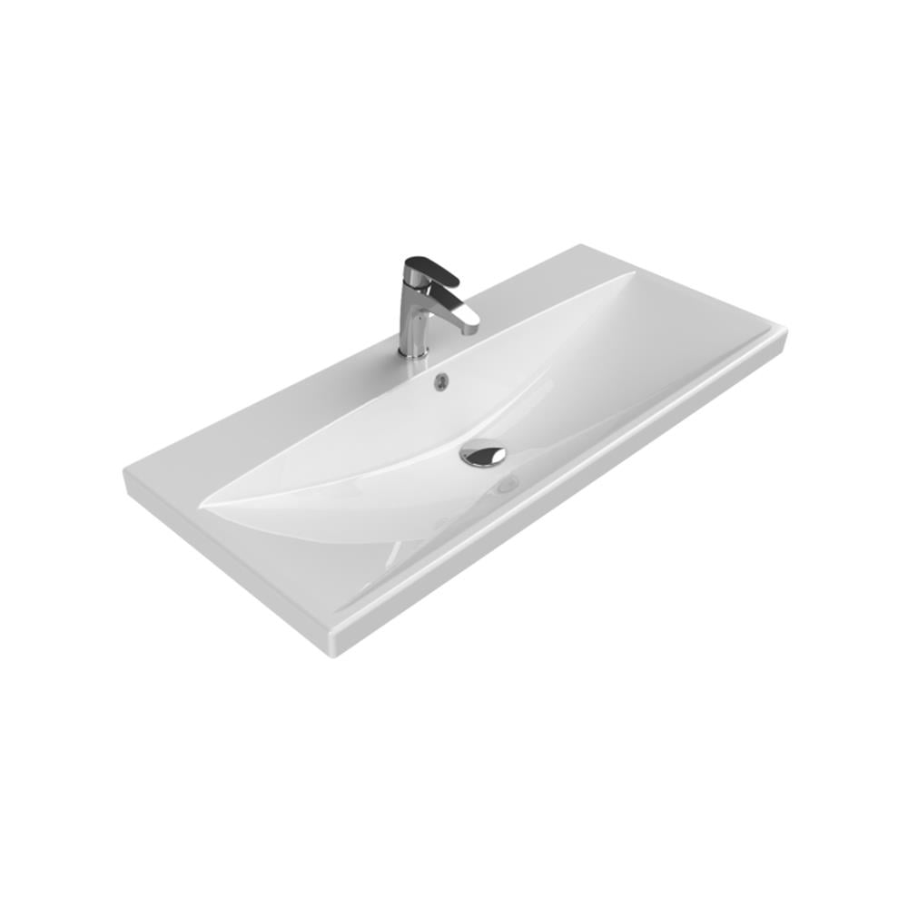 Turkuaz Cerastyle Elite Etajerli Lavabo 120x45 Cm 031900-U resmi