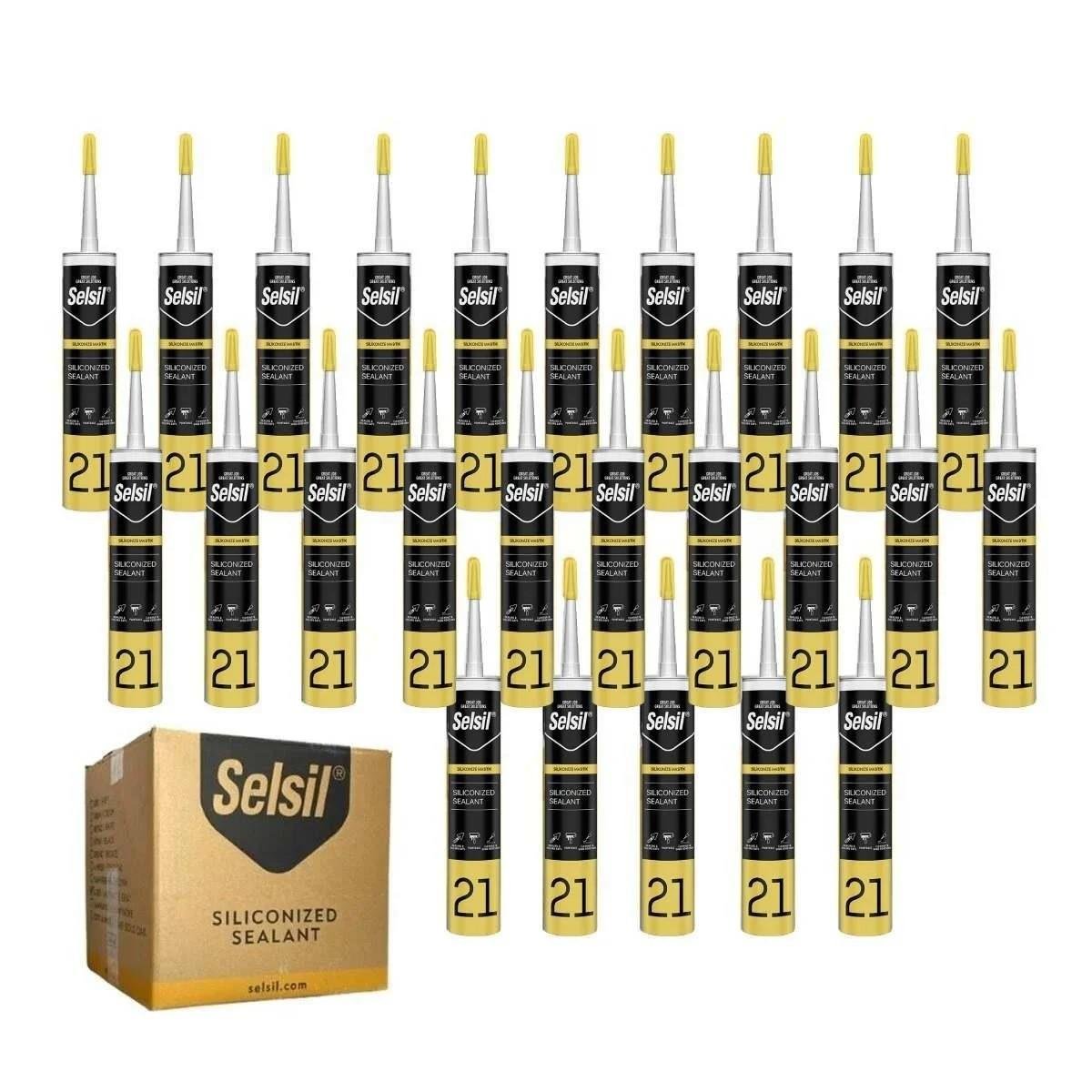 Selsil Silikonize Akrilik Mastik 500 Gr Siyah (1 Koli = 25 Adet) 3041 resmi