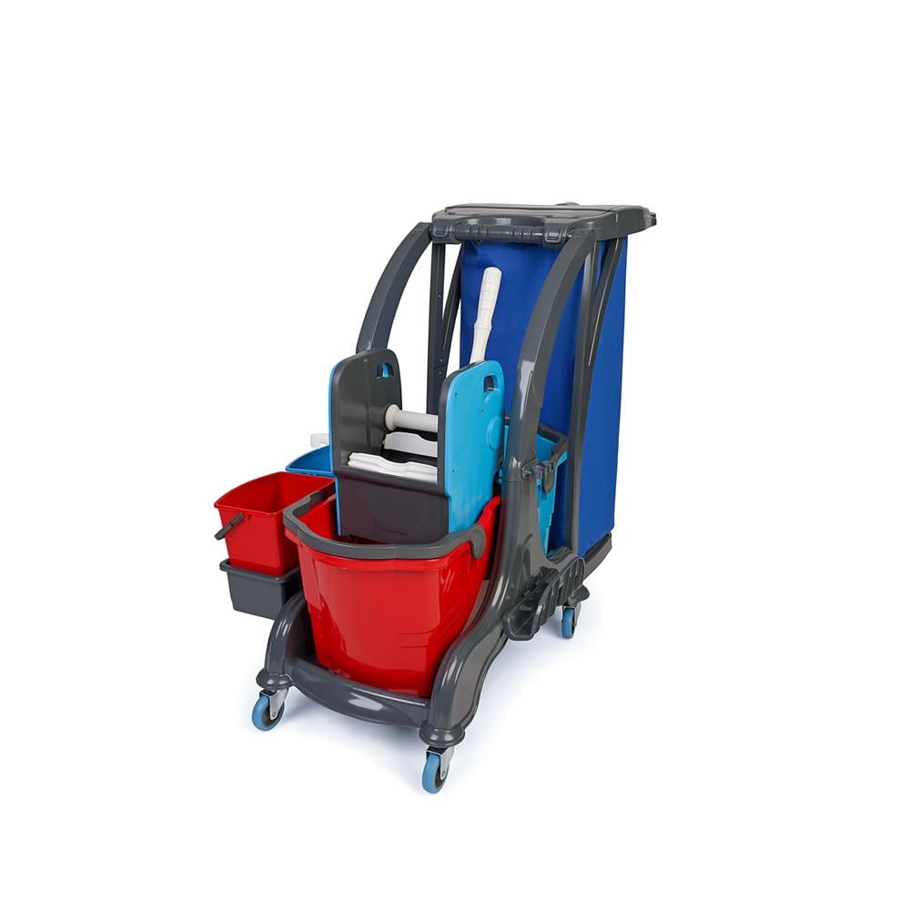 Üçtem Hck672 Herkül Çift Kovalı Brandalı Temizlik Arabası Kiti resmi