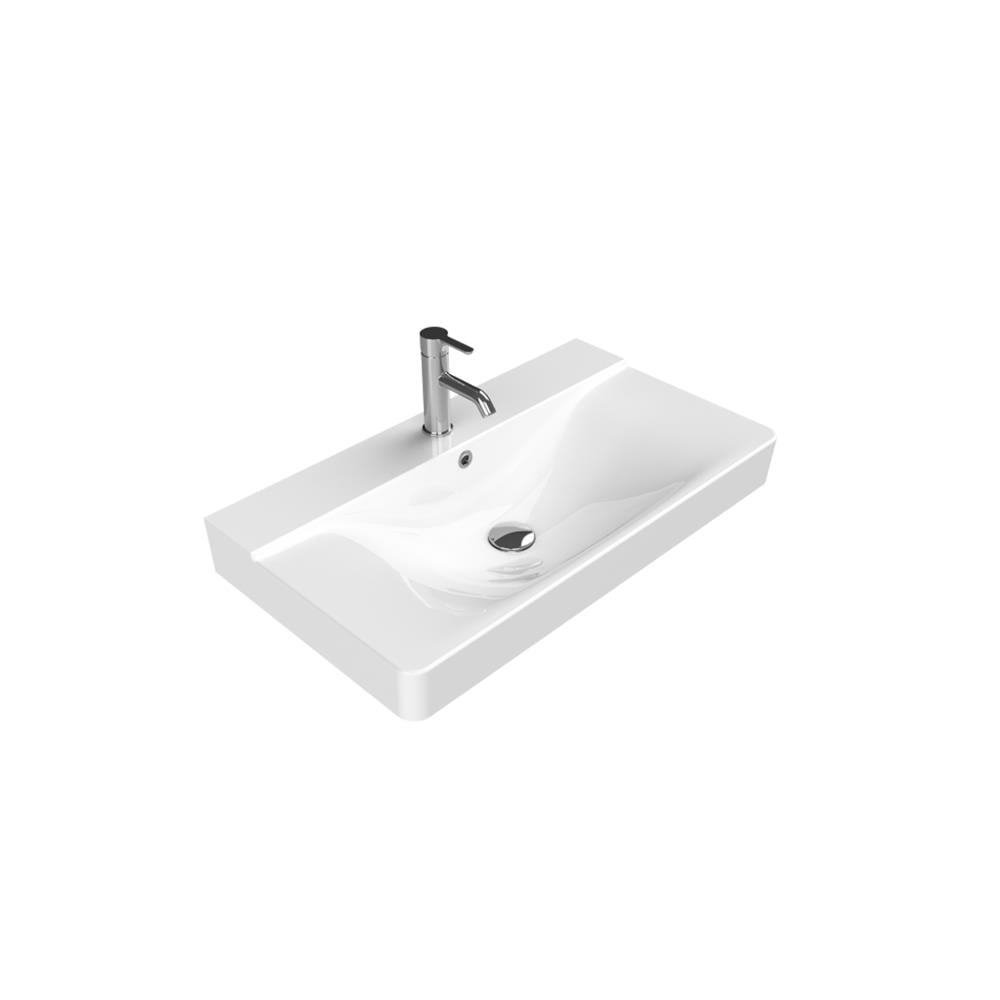 Turkuaz Cerastyle Yeni Mona Etajerli Lavabo 80X45Cm 069400-U resmi