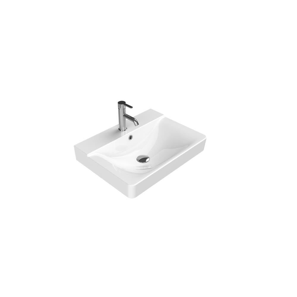 Turkuaz Cerastyle Yeni Mona Etajerli Lavabo 60X45Cm 069300-U resmi