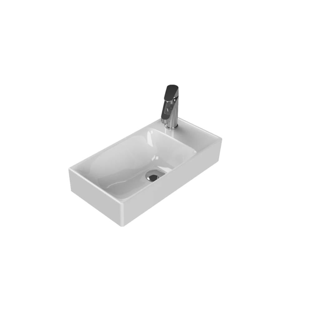 Turkuaz Cerastyle Sharp Etajerli Lavabo 50X25Cm 037400-U (Soldan Batarya Delikli) resmi