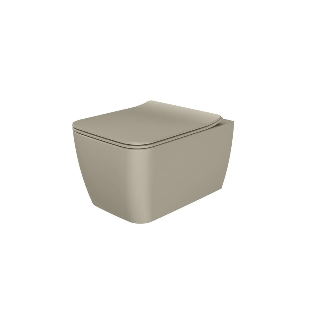 Turkuaz Cerastlye Hera Rimless Asma Klozet Mat Kapuçino + Uf Yavaş Kapanan Kapak Set017005 resmi