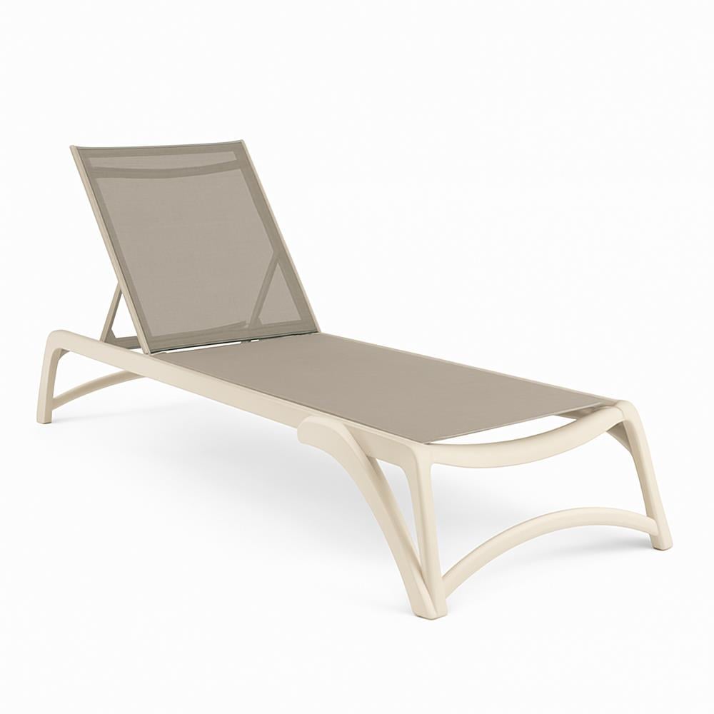 Brezza 2532 Alüminyum Fileli Şezlong Bej resmi
