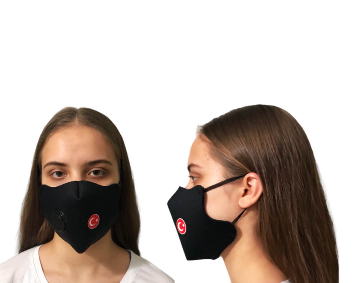Siyah Maske Logolu (Yıkanabilir) resmi