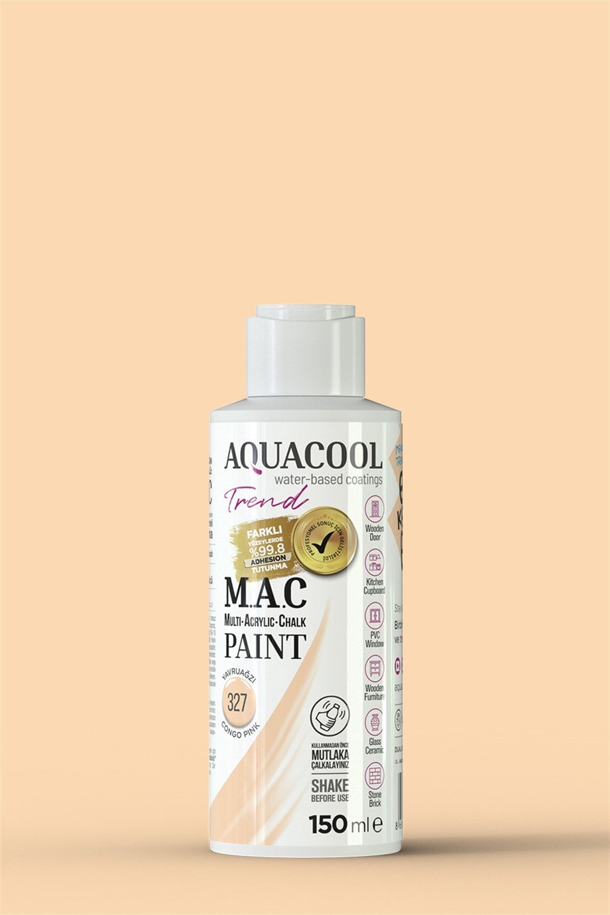 Aquacool Trend M.A.C Su Bazlı Akrilik Hobi Boyası 327 Yavruağzı 150 Ml resmi