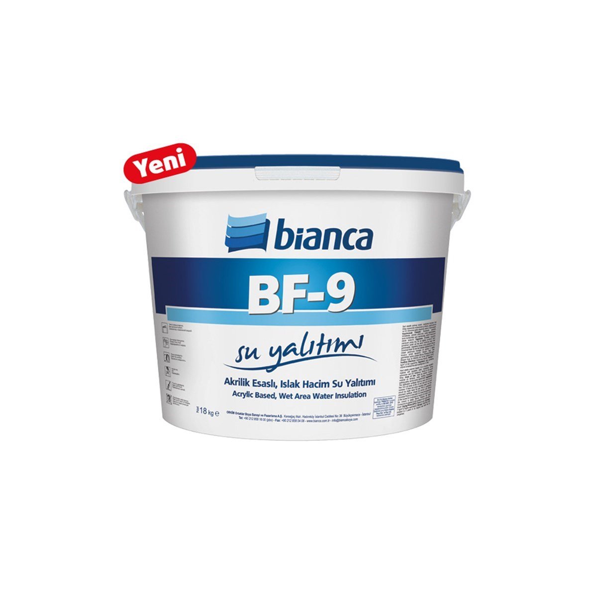 Bianca Bf-9 Akrilik Islak Hacim Su Yalıtım Malzemesi 18 Kg resmi