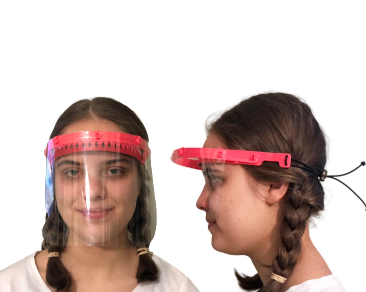 Nebula Çocuk Yüz Koruyucu Siper Pembe resmi