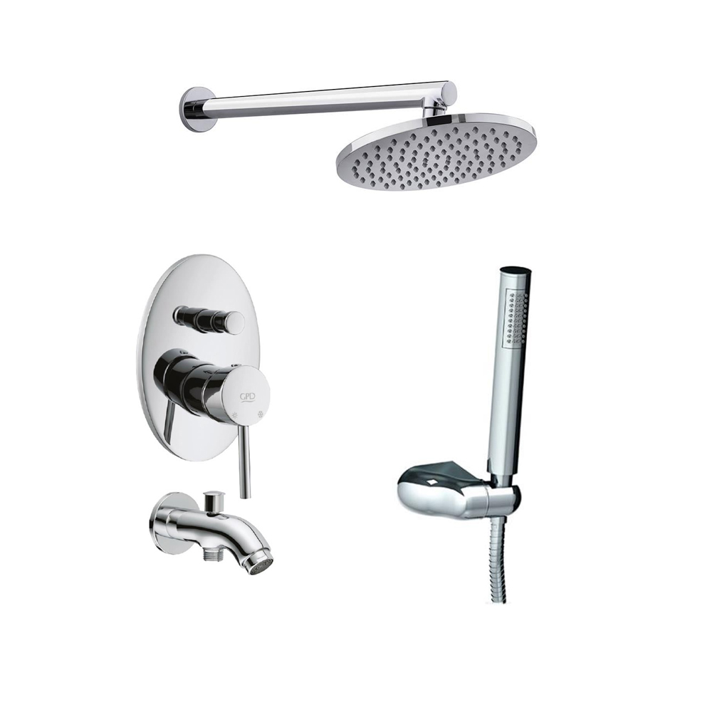 Gpd Espina Tam Ankastre Duş Seti Krom resmi
