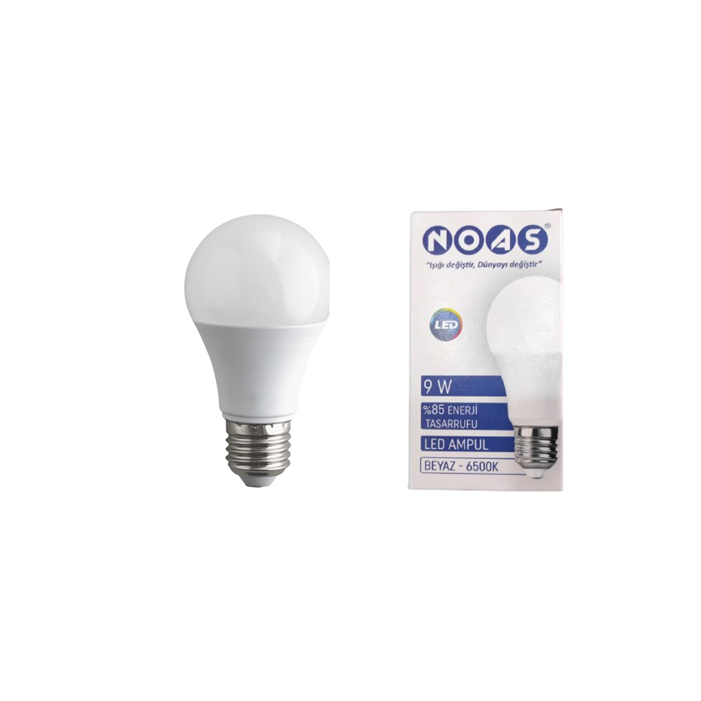 Noas 9W Led Ampul 4000K Ilık Beyaz E27 Duy resmi