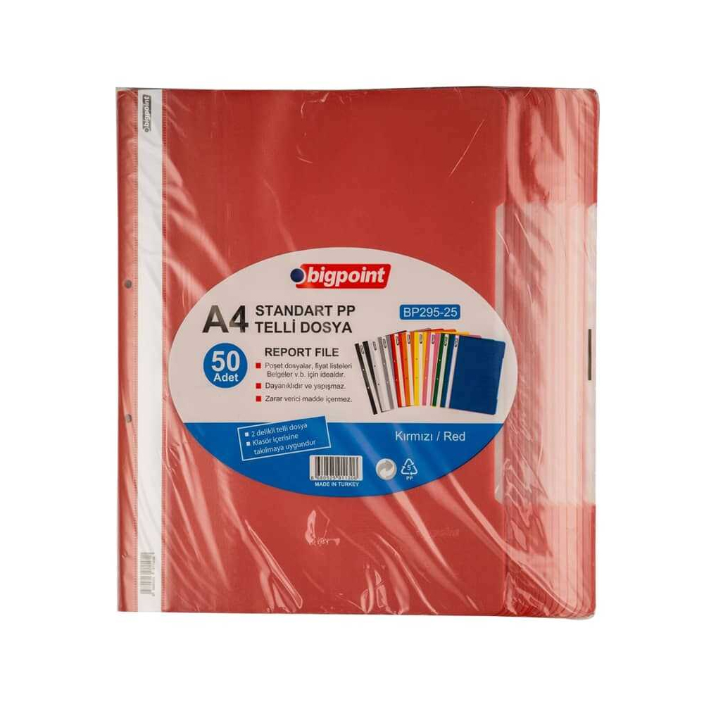Bigpoint Telli Dosya Eco Kırmızı 50'Li Paket resmi