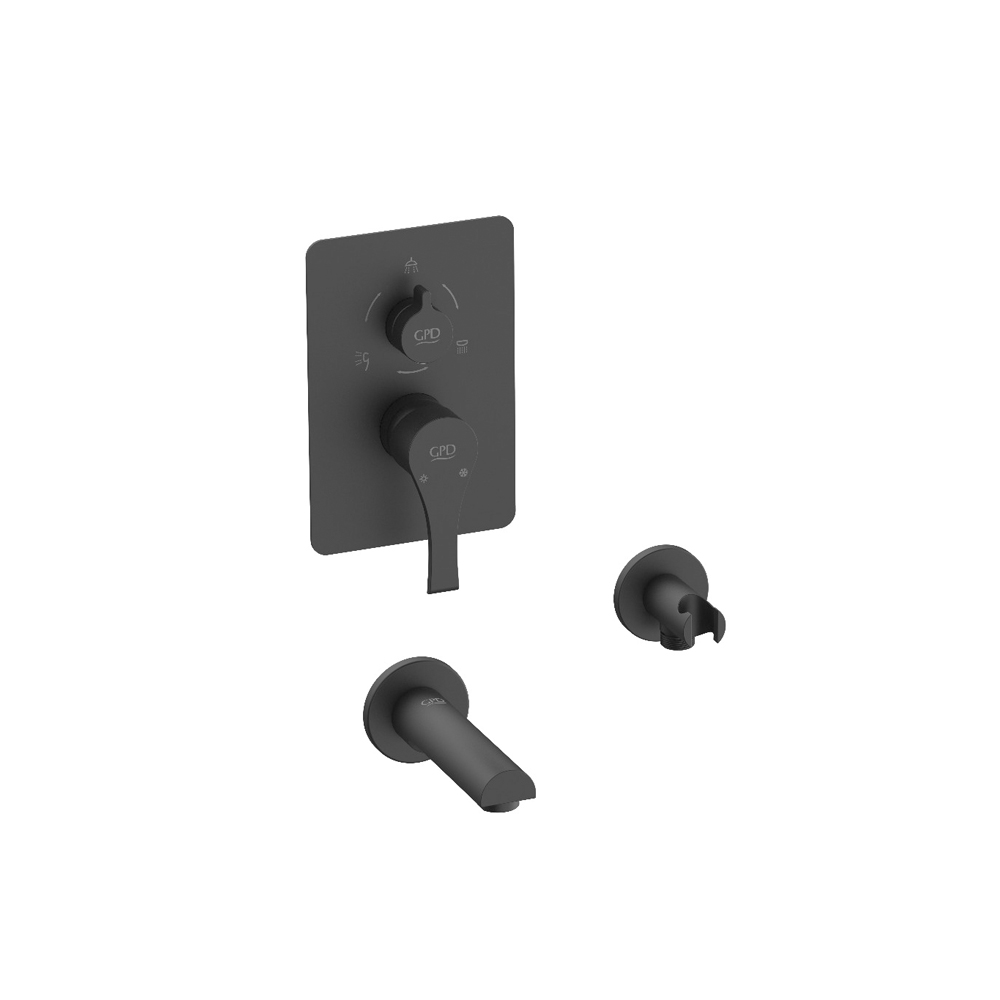 Gpd Atros Mix Çevirmeli Ankastre Batarya Siyah Mca66-S resmi