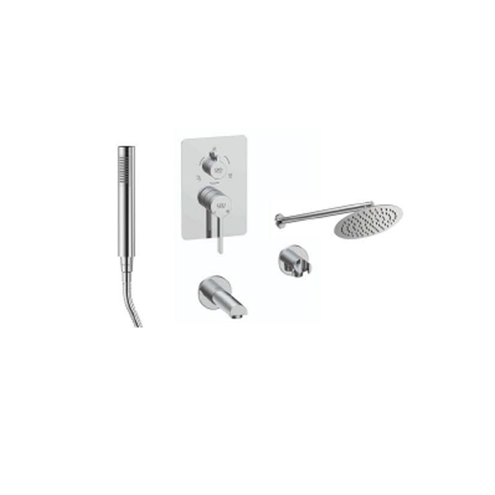 Gpd Gildo Ankastre Duş Seti Çevirmeli Krom Bns07 resmi