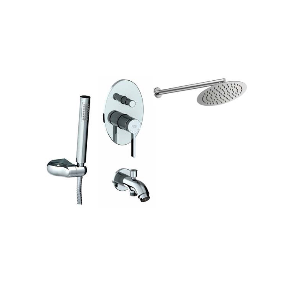 Gpd Gildo Ankastre Duş Seti Basmalı Krom Bns08 resmi