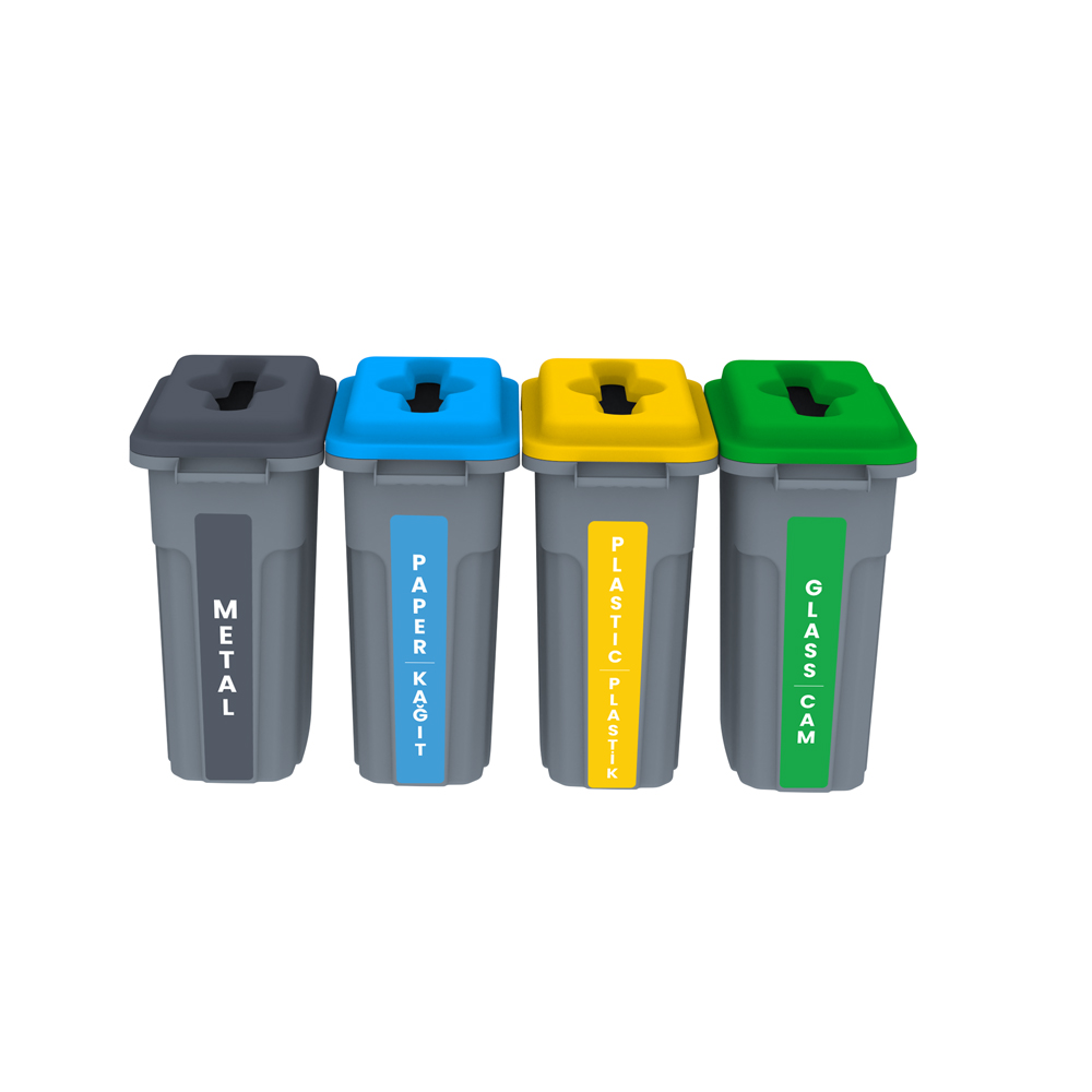 Üçtem Geri Dönüşüm Seti Düz Kapaklı Utp401 resmi