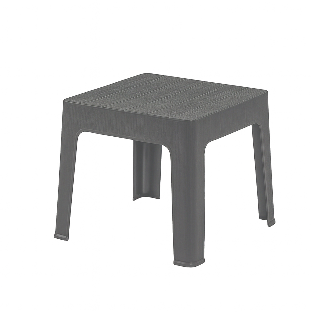 Brezza 2594 Ahşap Desen Sehpa 45*45 Cm Antrasit resmi